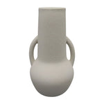 Sagebrook Home 17414-05 Ceramic, 8" Vase W/Handles, Cotton