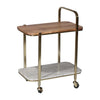 Sagebrook Home 18361-05 31" Marble Shelf Bar Cart, Gold Kd