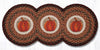 Earth Rugs TCP-222 Harvest Pumpkin Printed Tri Circle Runner