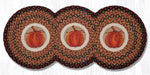 Earth Rugs TCP-222 Harvest Pumpkin Printed Tri Circle Runner