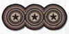 Earth Rugs TCP-313 Black Stars Printed Tri Circle Runner