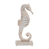 Sagebrook Home 17667-01 Wood, 11" Seahorse, Rustic White