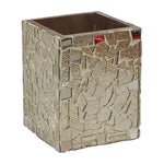 Sagebrook Home 18669 3X4 Mosaic Pencil Cup, Champagne
