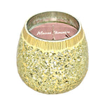 Sagebrook Home 80253-03 4" 11 Oz Spiced Pear Mosaic Candle, Champagne