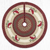 Earth Rugs TSP-25 Holly Cardinal Printed Tree Skirt Round 30``x30``