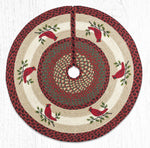Earth Rugs TSP-25 Holly Cardinal Printed Tree Skirt Round 30``x30``