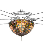 Meyda Lighting 97659 16"W Fleur-de-lis Fan Light Fixture
