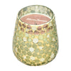 Sagebrook Home 80253-06 6" 18 Oz Spiced Pear Mosaic Candle, Champagne