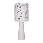 Sagebrook Home 50826 Resin 34" Modern Pillar Table Lamp, White