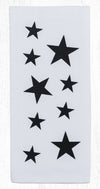 Earth Rugs T-313 Black Star Cotton Tea Towels 20``x28``