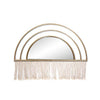 Sagebrook Home 16668 Metal/Wood, 17" Arched Mirrored Wall Decor, Gold