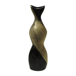 Sagebrook Home 14641-10 24" Twisted Vase, Black/Gold