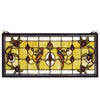 Meyda Lighting 98451 22"W X 10"H Lancaster Stained Glass Window Panel