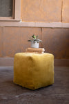 Kalalou NKHU1010 Velvet Poof - Honey