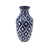IMAX Worldwide Home Maine Tall Blue and White Vase