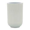 Sagebrook Home 17122-07 Ceramic, 7" Ridged Vase, White