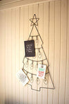 Kalalou NNL2542 Hanging Wire Christmas Tree Card Holder