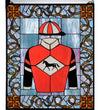 Meyda Lighting 99363 25"W X 30"H Jockey Silks Stained Glass Window Panel