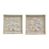 Sagebrook Home 70282 24X24 Set of 2 Capiz Shadowbox, Multi