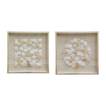 Sagebrook Home 70282 24X24 Set of 2 Capiz Shadowbox, Multi
