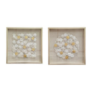 Sagebrook Home 70282 24X24 Set of 2 Capiz Shadowbox, Multi