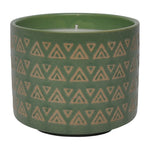 Sagebrook Home 80222 5" 15Oz Aztec Citro Candle, Green