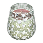Sagebrook Home 80253-08 5" 18 Oz Casa Pacifica Mosaic Candle, Silver