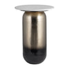 Sagebrook Home 17608-02 Marble/Metal, 16"x23" Side Table, White/Gld