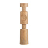 Sagebrook Home 18194-02 Wood, 20" Nomad Pillar Candleholder, Natural