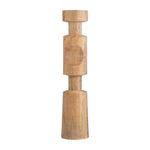 Sagebrook Home 18194-02 Wood, 20" Nomad Pillar Candleholder, Natural