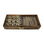 Sagebrook Home 18721 Wood, 9X4 Table Game Box, Brown