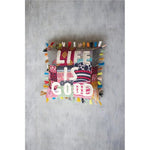 Kalalou NRV2133 Life is Good Kantha Pillow