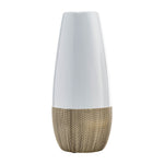 Sagebrook Home 17860-02 Ceramic, 13" 2-Tone Vase, Creme/White