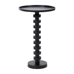 Sagebrook Home 18359-01 25" Aluminum Stacked Disc Accent Table, Black