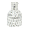 Sagebrook Home 18524-02 Glass, 6" Mosaic Vase, White