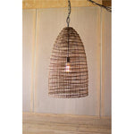 Kalalou CLL2440 Woven Cane Dome Pendant Light