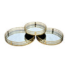 Sagebrook Home 17167-03 Metal, Set of 3 14/16/18" Round Mirrored Trays, Gold