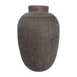 Sagebrook Home 18845 Glass, 19" Urn Vase, Smokey Brown