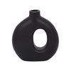Sagebrook Home 17558-01 Wood, 7" Cut-Out Vase, Black