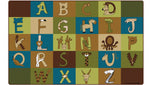 Carpet For Kids A to Z Educational Animals Nature Rug