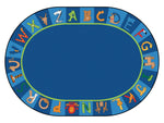Carpet For Kids A to Z Animals Educational Rugs, Oval