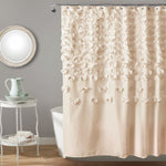 Lush Decor Lucia Ivory Shower Curtain