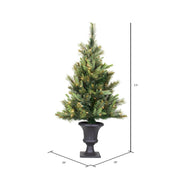 Vickerman 3.5' Cashmere Pine Artificial Christmas Tree Clear Dura-Lit Lights