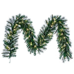 Vickerman A118314Led 9' Cashmere Artificial Christmas Garland With 2 Sets Of 50 Warm White Dura-Lit Led Lights