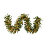 Vickerman A118320 9' Cashmere Artificial Christmas Garland Clear Dura-Lit Incandescent Lights