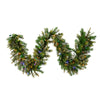 Vickerman A118321Led 9' Cashmere Artificial Christmas Garland Multi-Colored Dura-Lit Led Lights