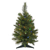 24" Cashmere Pine Artificial Christmas Tree Colored Battery Operated LED Lights