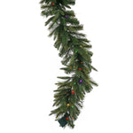 Vickerman A118616Led 6' Cashmere Pine Artificial Christmas Garland Multi-Colored Led Battery Operated Lights