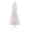 8.5' Crystal White Pine Slim Artificial Christmas Tree Pure White LED Lights