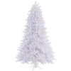 7.5' Crystal White Pine Artificial Christmas Tree Multi-Colored LED Lights